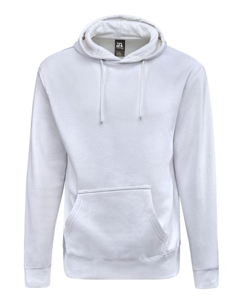 J America Unisex BTB Fleece Hooded Sweatshirt — White