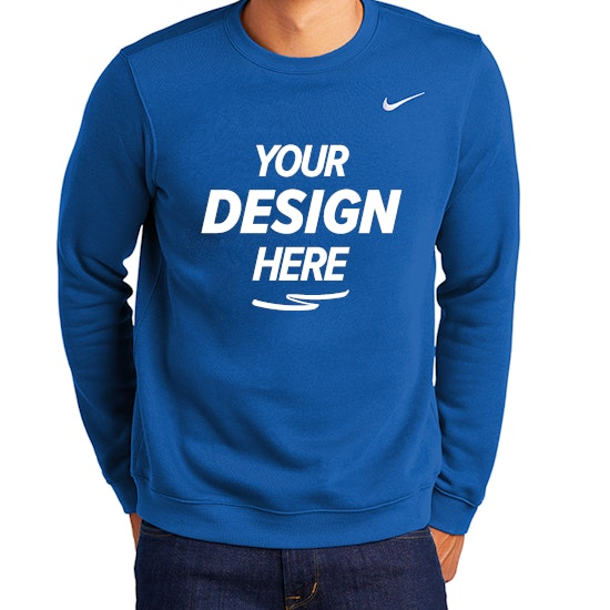 Nike Club Fleece Sleeve Swoosh Crew
